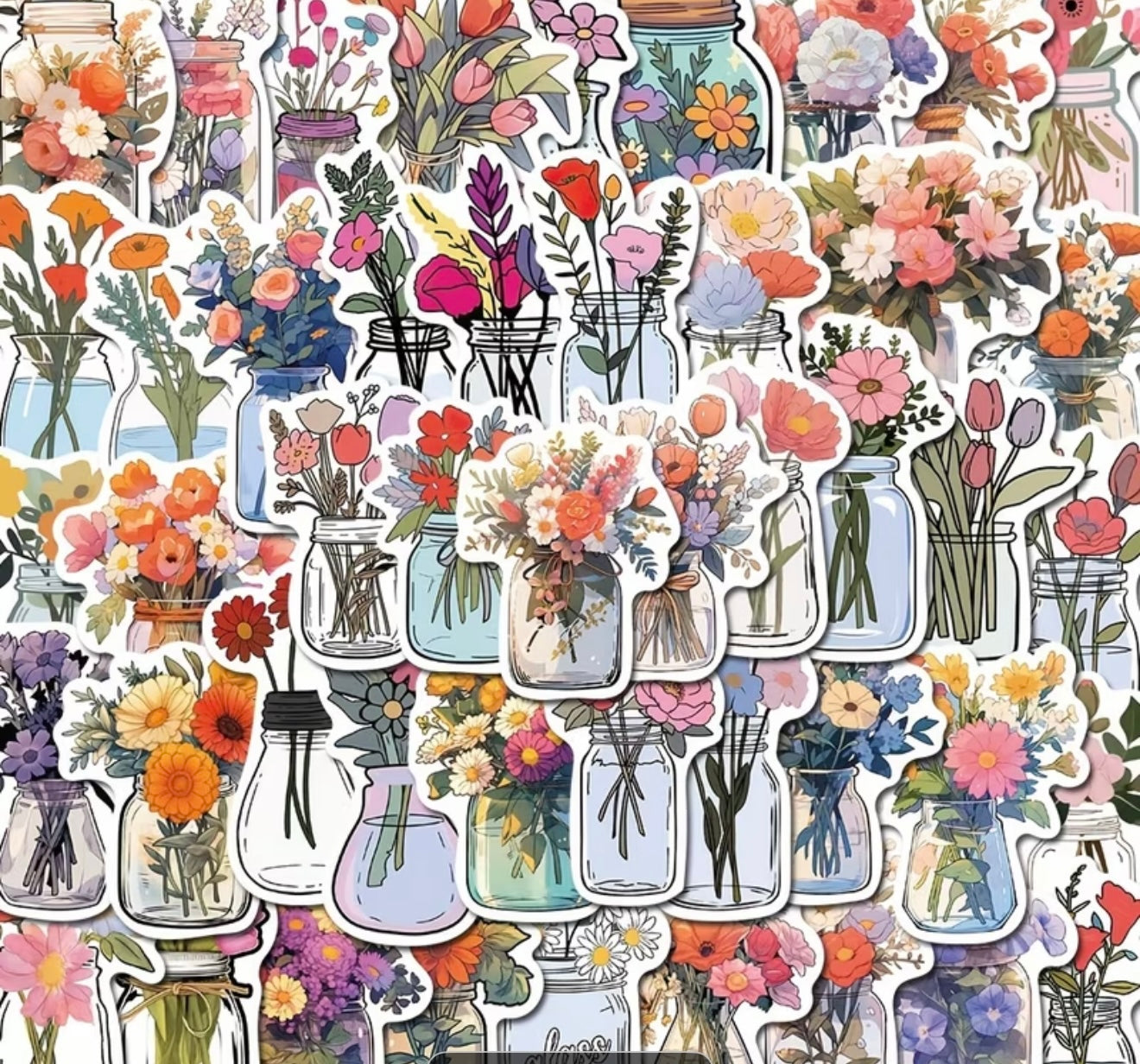 autocollants fleurs